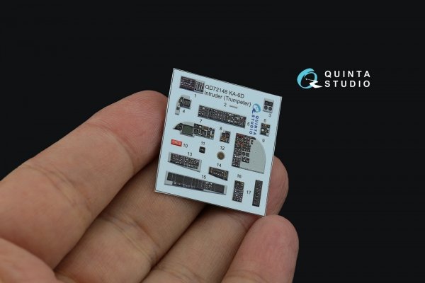 Quinta Studio QD72146 KA-6D Intruder 3D-Printed coloured Interior on decal paper (conversion from Trumpeter) 1/72