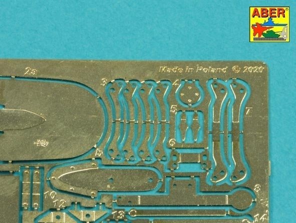 Aber 16028 Useful parts for the early versions of the Tiger I tank / Pożyteczne części do czołgu Tiger I wczesnych wersji 1/16