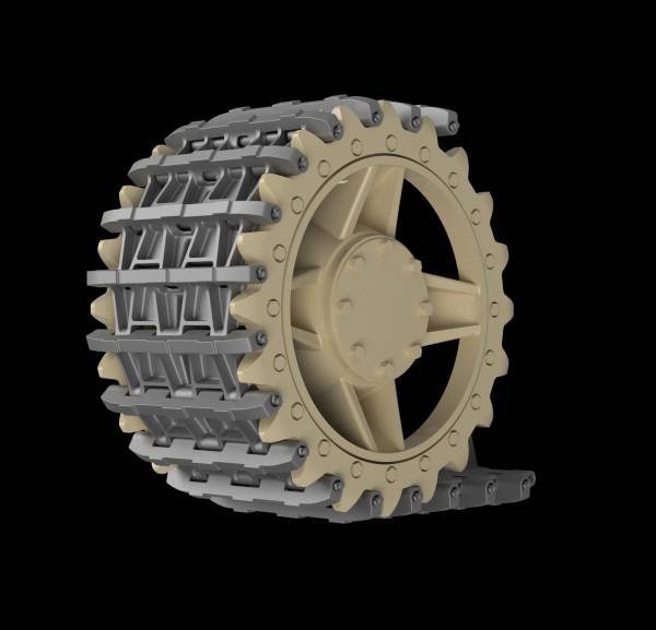 Panzer Art TR35-017 Entwicklungfahrzeug E-10 tracks + correct drive wheels 1/35