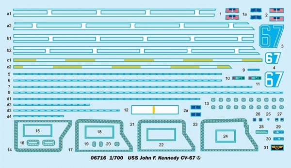 Trumpeter 06716 USS John F. Kennedy CV-67 1/700