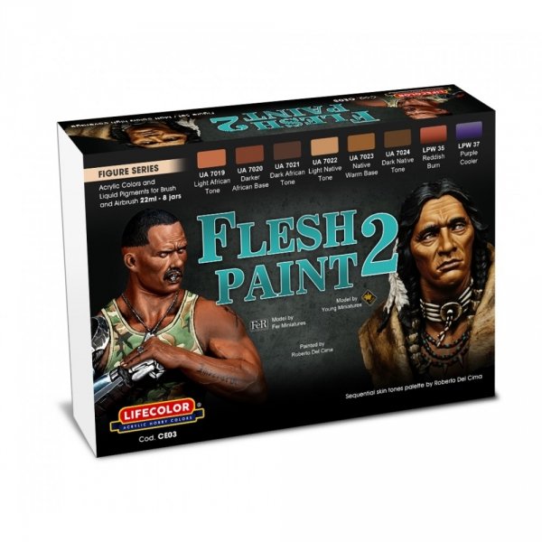 Lifecolor CE03 Acrylic paint Set Flesh Paint 2 8x22ml