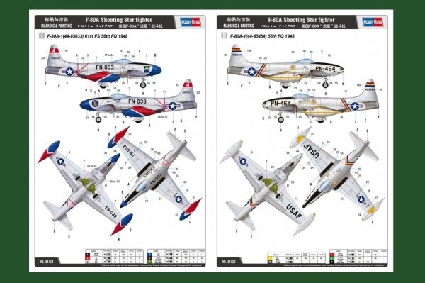 Hobby Boss 81723 F-80A Shooting Star fighter (1:48)