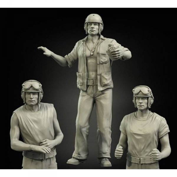 Panzer Art FI35-059 USMC (PTO) late Sherman tank crew 1/35