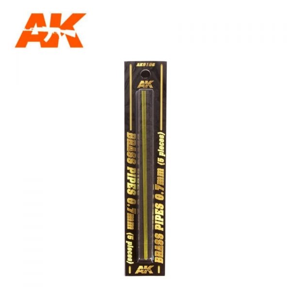 AK Interactive AK9106 BRASS PIPES 0.7MM Ø. 5 UNITS.