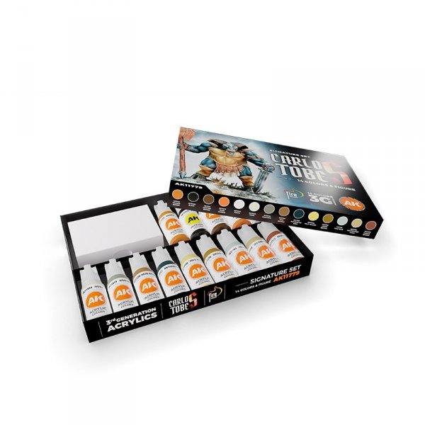 AK Interactive AK11779 CARLOS TOBES – 3GEN SIGNATURE SET – 14 COLORS &amp; 1 FIGURE