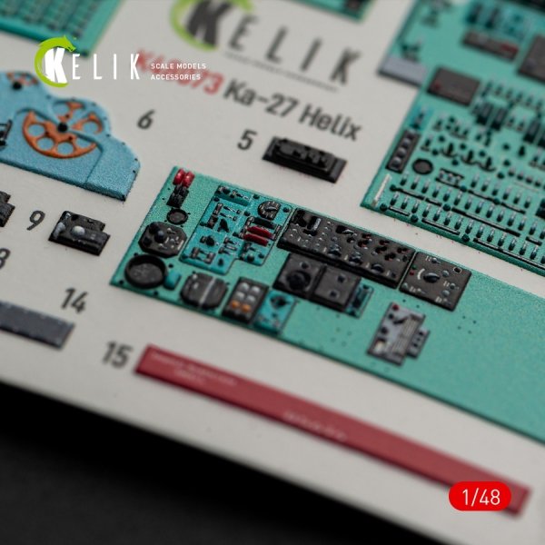 KELIK K48073 Ka-27 Helix interior 3D decals for HobbyBoss kit 1/48