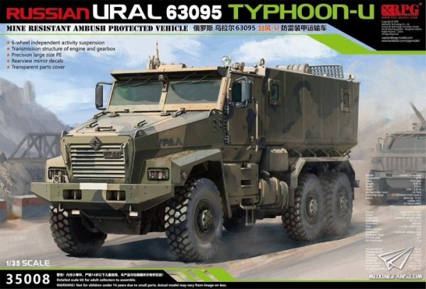 RPG Model 35008 Russian URAL 63095 Typhoon-U MRAP 1/35