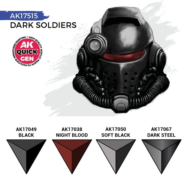 AK Interactive AK17515 DARK SOLDIERS – QUICK GEN SET 4x18ml