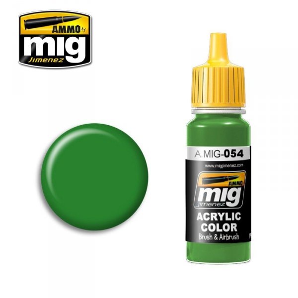 AMMO of Mig Jimenez 0054 SIGNAL GREEN 17ml.