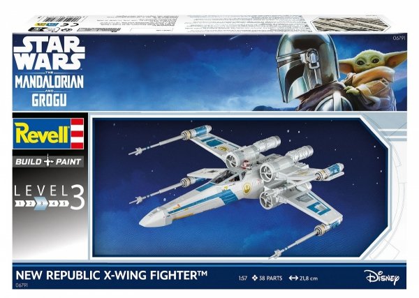 Revell 06791 Star Wars: The Mandalorian and Grogu New Republic X-Wing Fighter 1/57