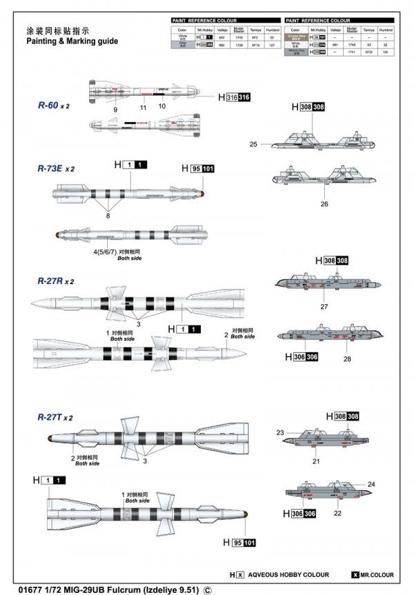 Trumpeter 01677 MIG-29UB Fulcrum Izdeliye 9.51 1/72