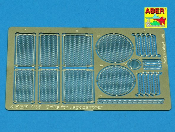 Aber 35G04 Grilles for german self-propelled gun Jagdpanther (1:35)