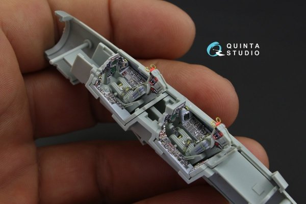 Quinta Studio QD72024 F-14A 3D-Printed &amp; coloured Interior on decal paper (for Academy kit) 1/72