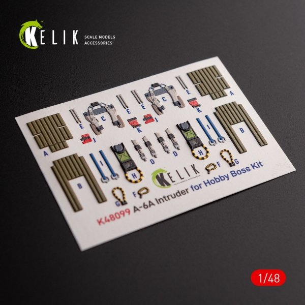 KELIK K48099 A-6A Intruder - interior 3D decals for HobbyBoss kit 1/48