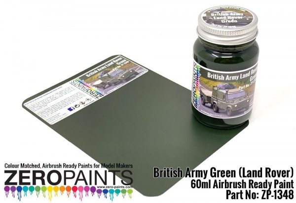 Zero Paints ZP-1348 British Army Green (Land Rovers) Paint 60ml
