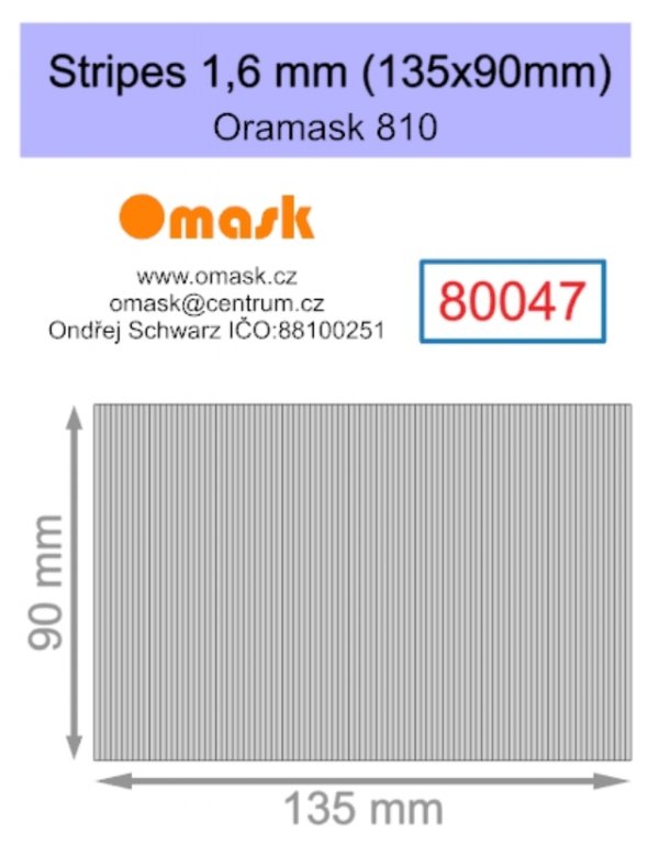 Omask 80047 Stripes 1,6 mm (135x90mm) Oramask foil