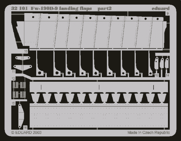 Eduard 32101 Fw 190D-9 landing flaps 1/32 HASEGAWA