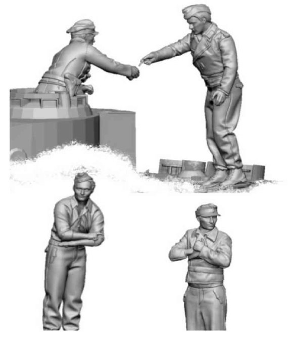 Glowel Miniatures 48002 German tank crew &quot;Cigarette break&quot; 1/48