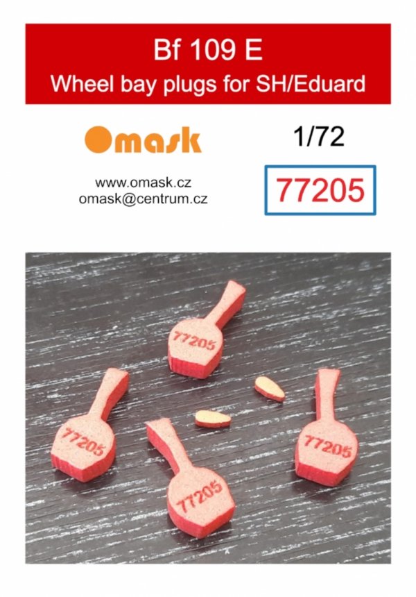 Omask 77205 Bf 109E wheel bay plugs (for Eduard/SH) 1/72