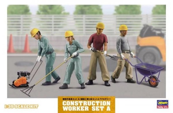 Hasegawa WM03 Construction Worker Set A 1/35