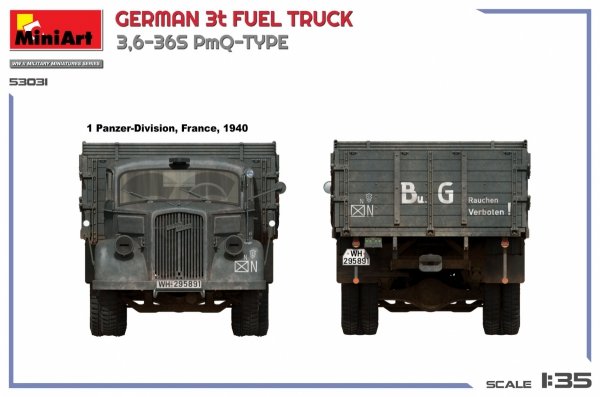 MiniArt 53031 GERMAN 3t FUEL TRUCK 3,6-36S PmQ-TYPE 1/35