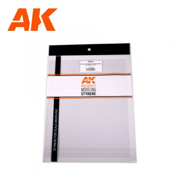 AK Interactive AK6584 WATER SHEET TRANSPARENT RUNNING WATER 245 X 195MM / 9.64 X 7.68 “ – TEXTURED ACRYLIC SHEET – 1 UNIT 
