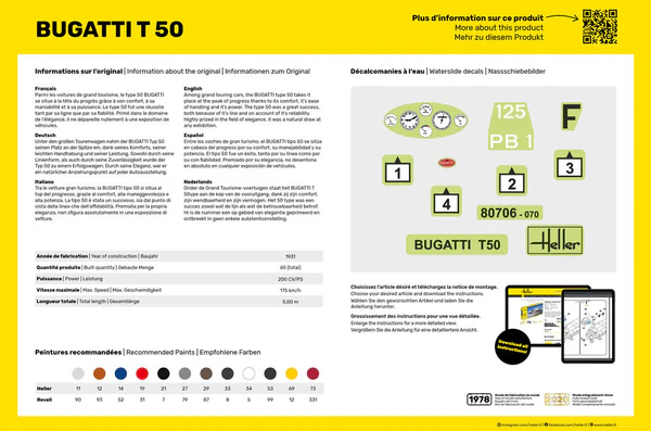Heller 80706 Bugatti T 50 1/24
