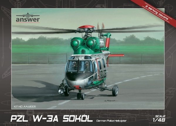 Answer AA48005 PZL W-3A Sokół German Police Helicopter 1/48