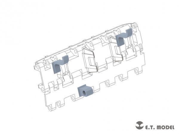 E.T. Model P35-318 Tiger II/Jagdtiger Spare Track Brackets For Common Version Track ( 3D Print ) 1/35