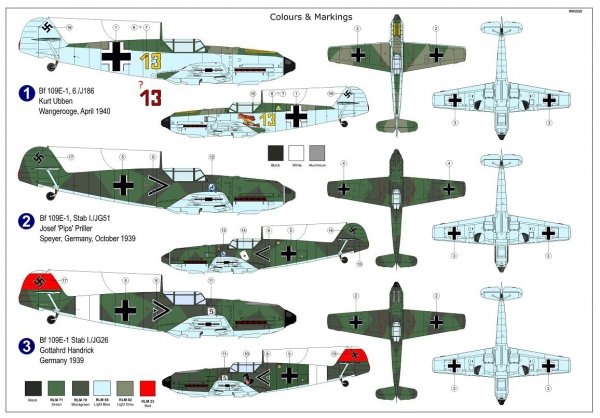 AZ Model AZ7803 Bf 109E-1 „Experten 1“ 1/72