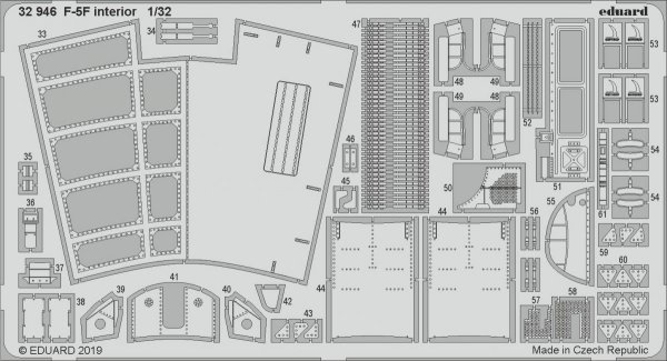 Eduard 32946 F-5F interior 1/32 KITTY HAWK