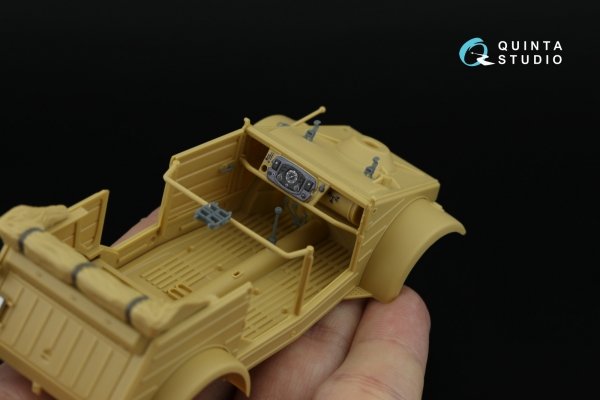 Quinta Studio QD+35141 Kubelwagen Type 82 3D-Printed &amp; coloured Interior on decal paper (Tamiya) (with 3D-printed resin parts) 1/35