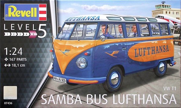 Revell 07436 VW T1 SAMBA BUS LUFTHANSA 1/24