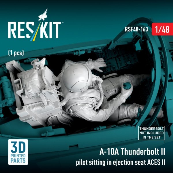 RESKIT RSF48-0163 A-10A Thunderbolt II pilot sitting in ejection seat ACES II (1 pcs) (3D Printed) (1/48)