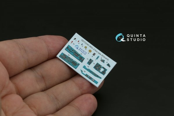 Quinta Studio QD+72240 MiG-21bis late 3D-Printed &amp; coloured Interior on decal paper ( Eduard )( with 3D-printed resin parts ) 1/72