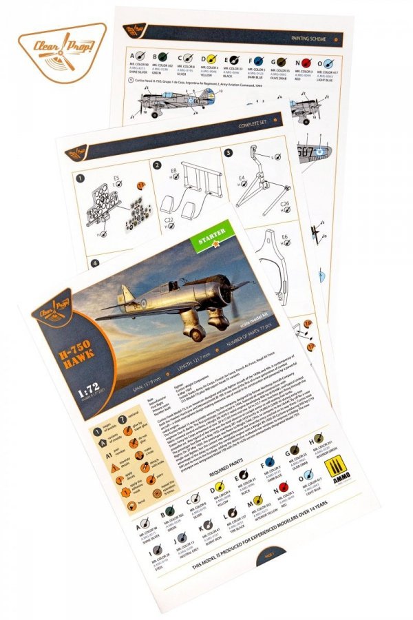 Clear Prop! CP72021 H-75O Hawk STARTER KIT 1/72