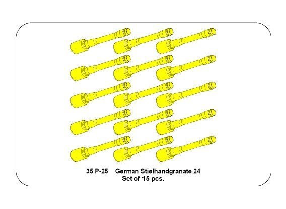 Aber 35P-25 Zestaw niemieckich granatów ręcznych