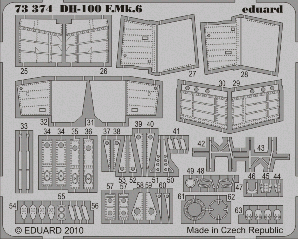Eduard 73374 DH-100 F. Mk.6 1/72 AMODEL
