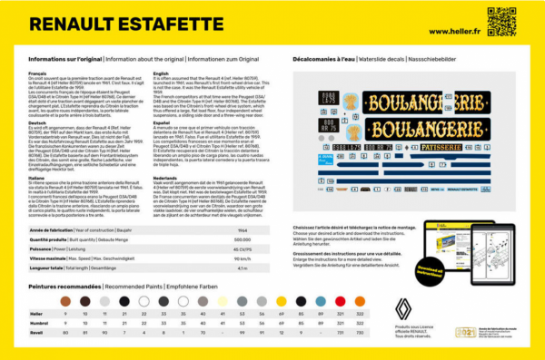 Heller 80743 Renault Estafette New Mould 1/24