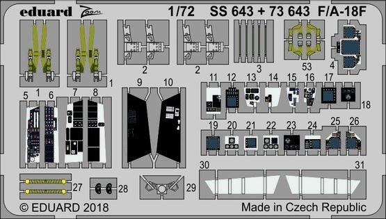 Eduard SS643 F/ A-18F ACADEMY 1/72