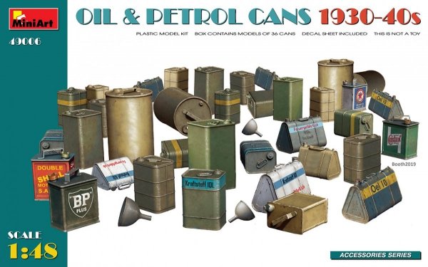 MiniArt 49006 OIL &amp; PETROL CANS 1930-40s 1/48