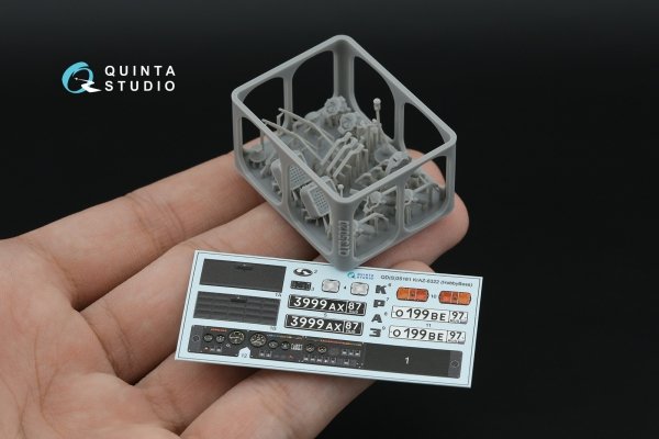 Quinta Studio QD+35161 KrAZ-6322 3D-Printed &amp; coloured Interior on decal paper (HobbyBoss) (with 3D-printed resin parts) 1/35