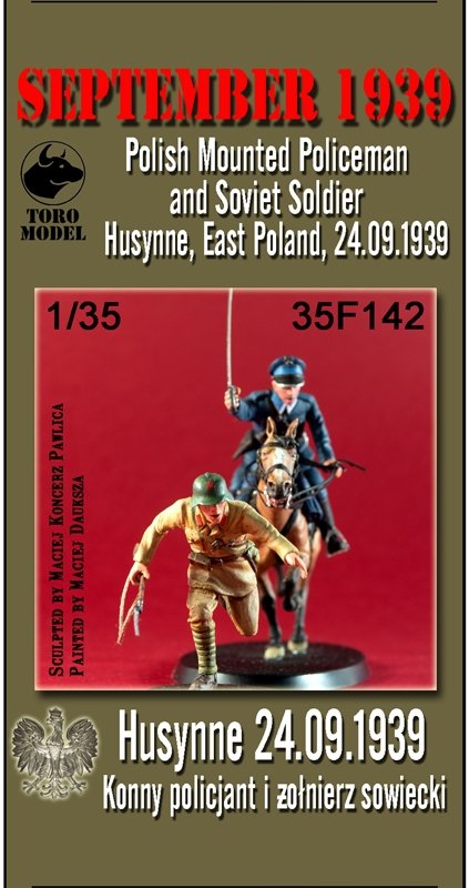 Toro 35F142 Wrzesień 1939 - Husynne, 24.09.1939 Konny policjant i żołnierz sowiecki Zestaw zawiera figurki 35F140 oraz 35F141 1/35