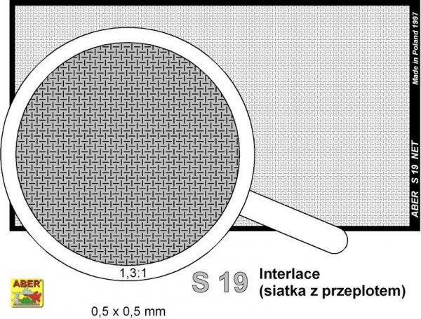 Aber S-19 Net with interlaced mesh 0,5 x 0,5 mm