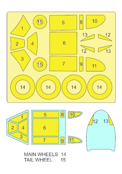 Omask 54073 Lagg-3 mask (for Zvezda) 1/48