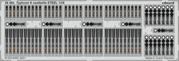 Eduard 36463 Typhoon K seatbelts STEEL ZVEZDA 1/35