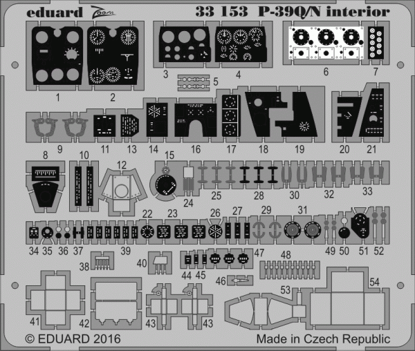 Eduard 33153 P-39Q/ N interior 1/32 KITTY HAWK