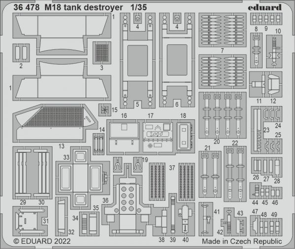 Eduard 36478 M18 tank destroyer TAMIYA 1/35