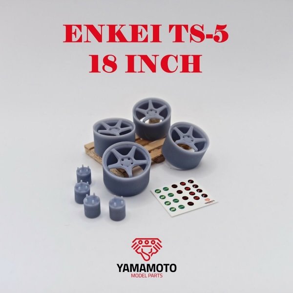 Yamamoto Model Parts YMPRIM7 Enkei TS-5 18&quot; Nuts 1/24