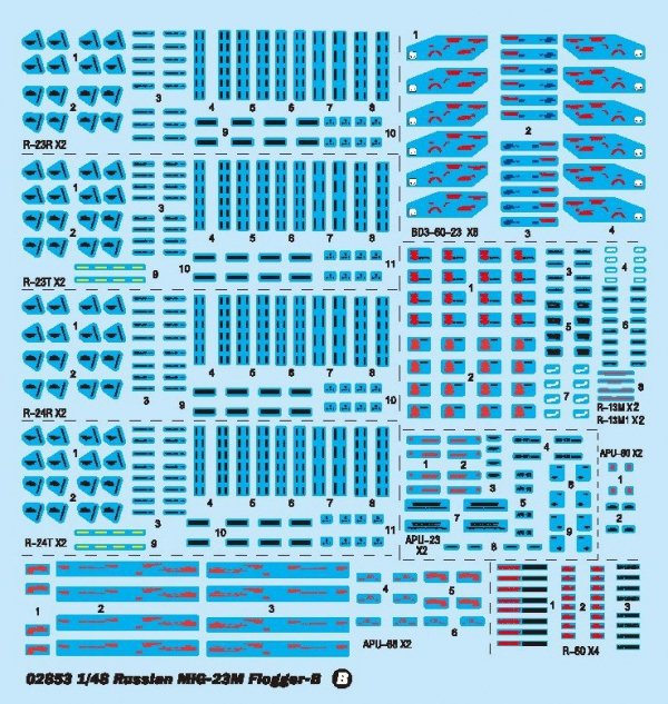 Trumpeter 02853 Russian MiG-23M Flogger-B (1:48)